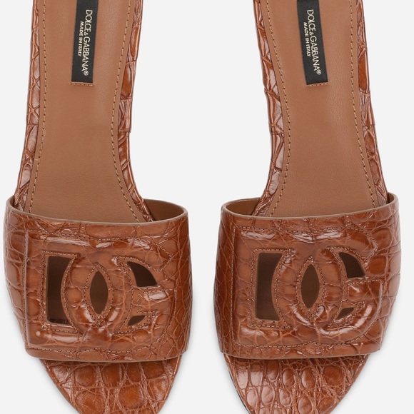 Dolce & Gabbana Shoes - Dolce & Gabbana crocodile slides Sz40 NIB